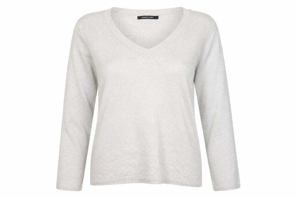 Front view of Dunnes women’s grey jumper, size UK 10