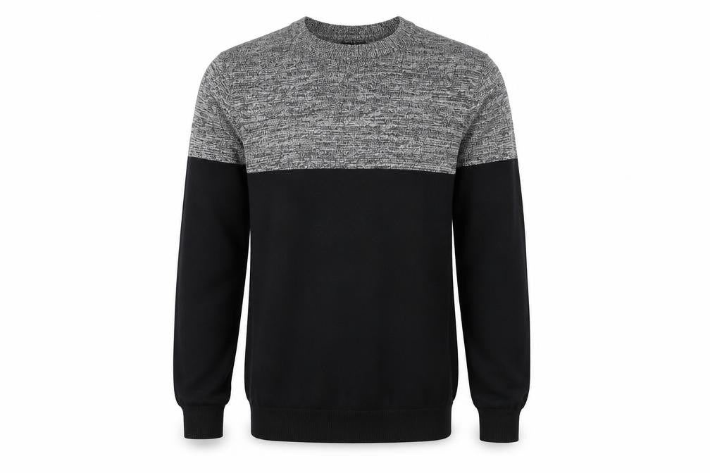 Front view of New Look men’s grey jumper, size S