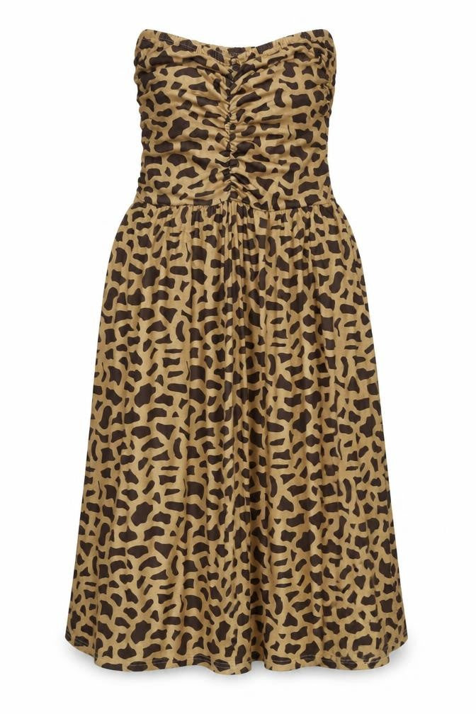 Preworn Womens Brown Animal Print  A-Line  Size M
