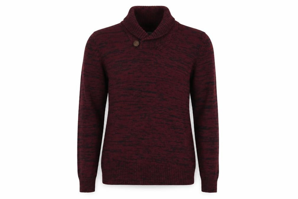 Front view of solid women’s red jumper, size M