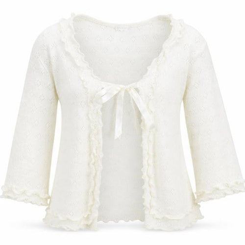Slenderella Womens Ivory  Knit Cardigan Jumper Size M
