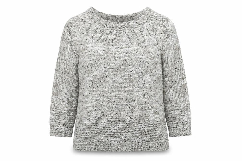 Front view of Bonmarché women’s brown knit jumper, size M