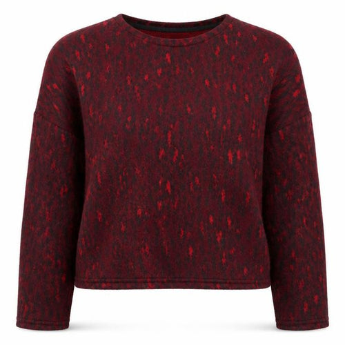 New Look Womens Red Animal Print Knit Pullover Jumper Size M