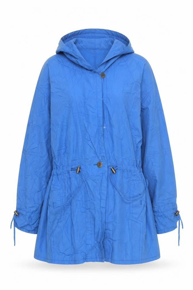 Front view of Principles women’s blue jacket coat, size UK 12
