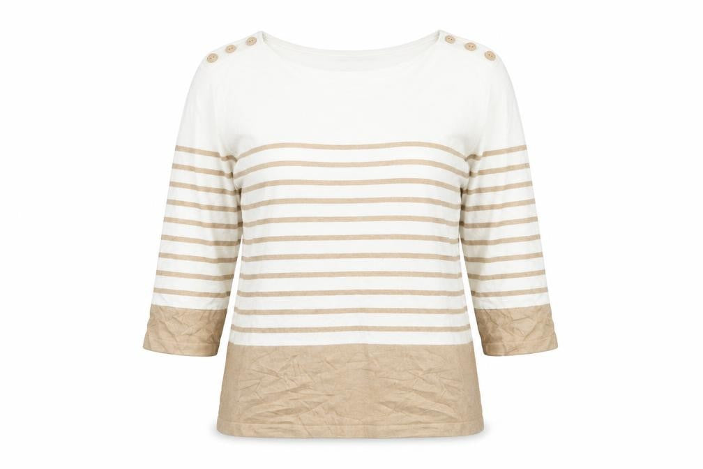 Bonmarché Womens Brown Striped Knit Pullover Jumper Size L