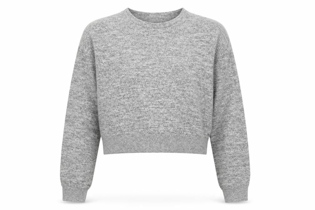 Front view of 915 Generation girls’ grey pullover sweatshirt, size 14-15, years - copped