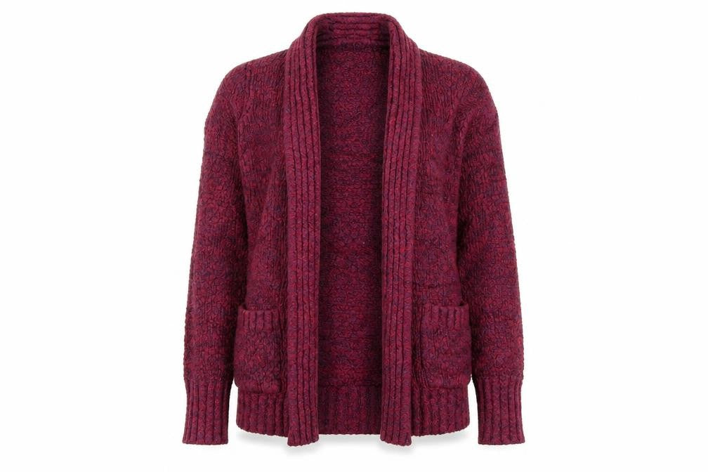 M&Co Womens Purple  Knit Cardigan Jumper Size 10