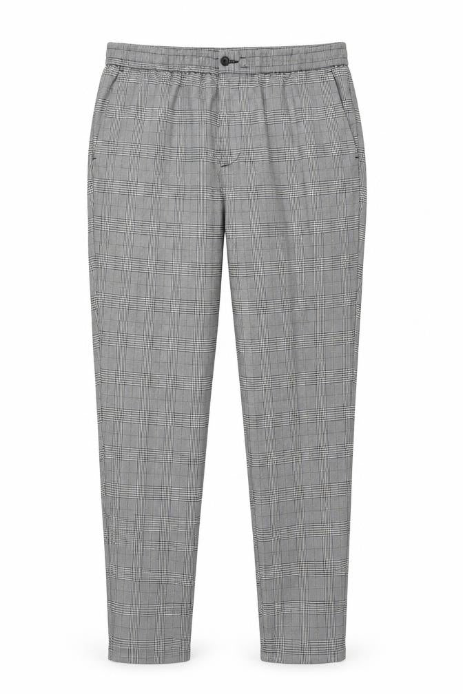 New Look Mens Grey Check  Trousers  Size L L27 in