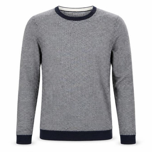 burton menswear Mens Blue Geometric  Pullover Jumper Size S