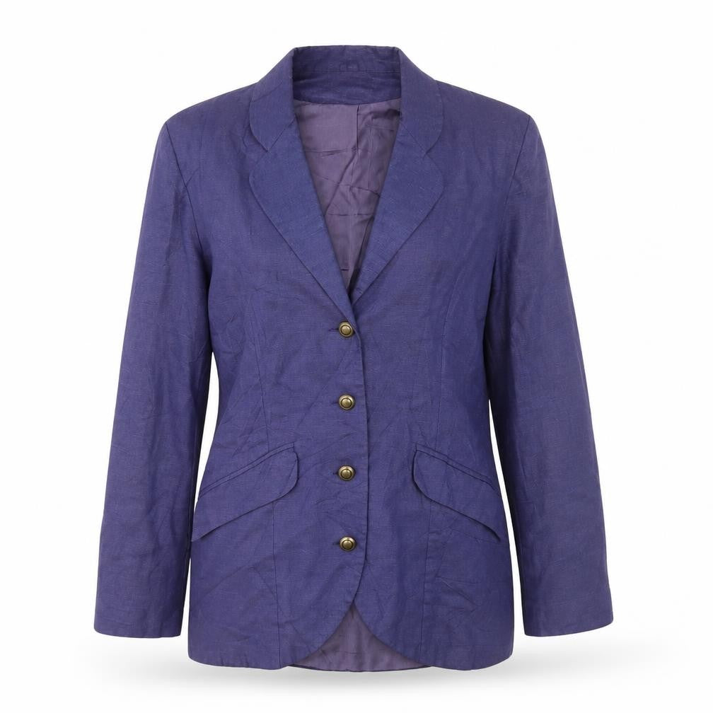 Front view of JELLY women’s blue jacket blazer, size UK 10