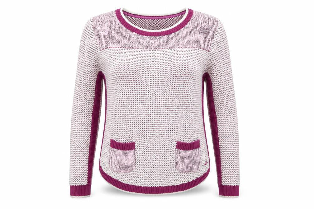 Front view of Debenhams women’s pink jumper, size UK 10