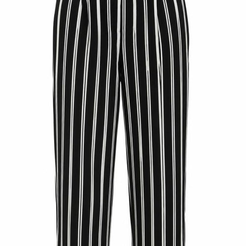 Monki Womens Black Striped  Trousers  Size 8 L27 in