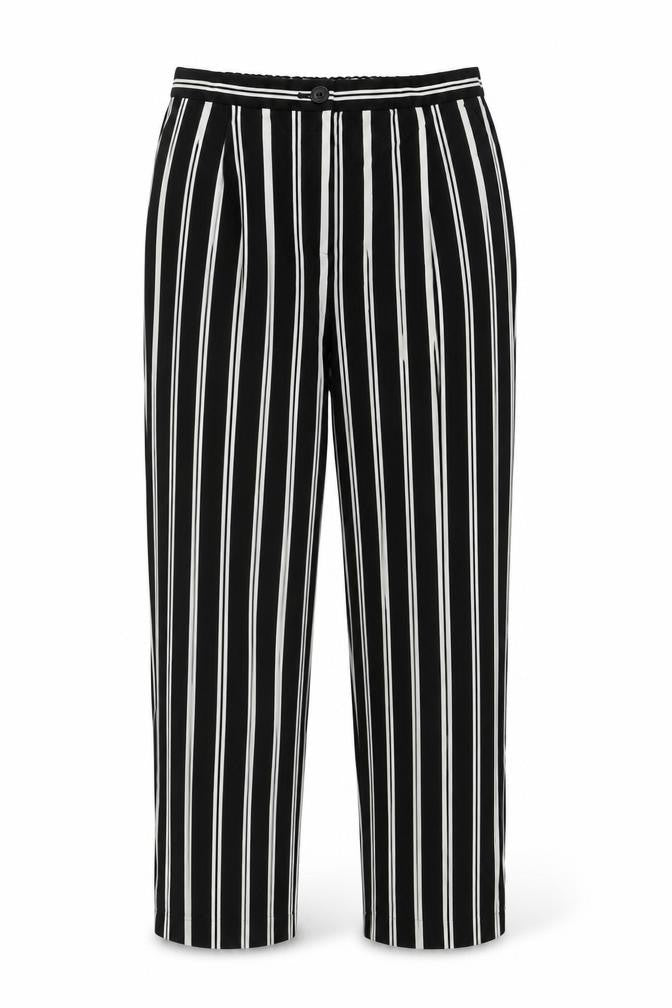 Monki Womens Black Striped  Trousers  Size 8 L27 in