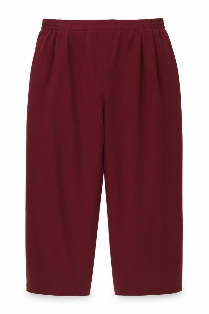 Front view of Target women’s red trousers, size UK 38, in, 25-inch leg