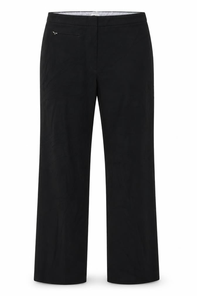 Front view of Marks & Spencer women’s black trousers, size UK 10, 29-inch leg