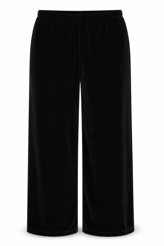 Front view of ARMANDO women’s black trousers, size UK 14, 28-inch leg