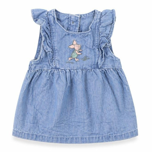 M&S Girls Blue  Denim Basic Tank Size 3-6 Months  - Winnie The Pooh