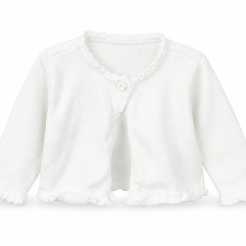 Bluezoo Girls White   Cardigan Jumper Size 3-6 Months