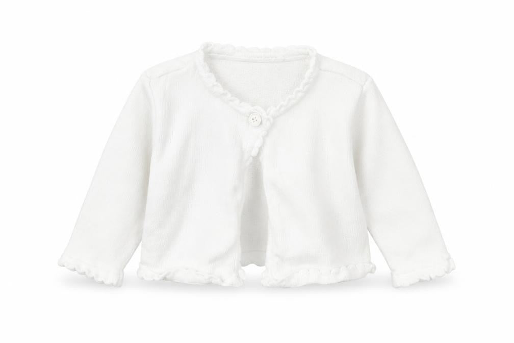 Bluezoo Girls White   Cardigan Jumper Size 3-6 Months
