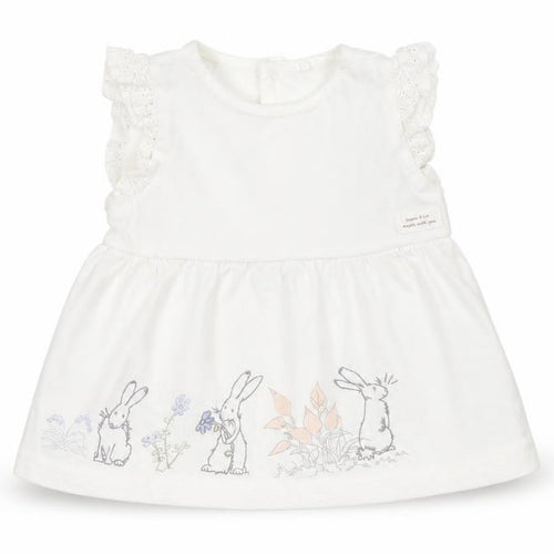 TU Girls White   Tank Dress  Size 3-6 Months  - Rabbits