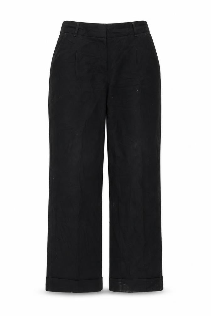 Front view of Next women’s black trousers, size UK 10, 30-inch leg