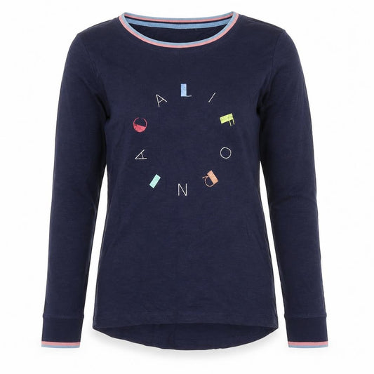 Front view of Next women’s blue basic t-shirt, size UK 8