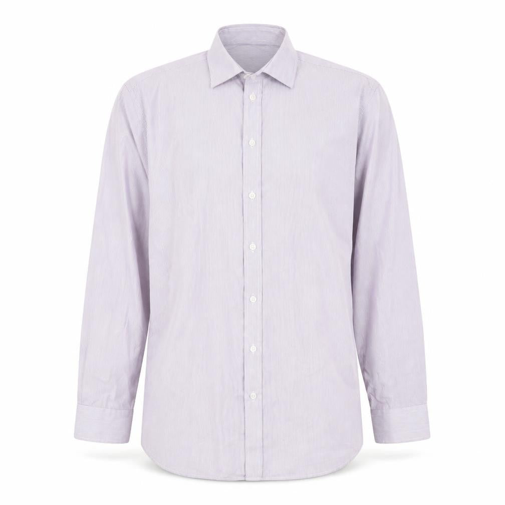John Lewis Mens Purple Striped   Button-Up Size 16