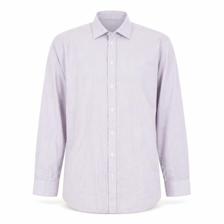 John Lewis Mens Purple Striped Button-Up Size 16