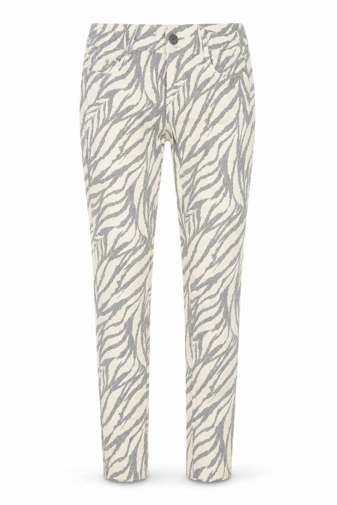 Amisu Womens Ivory Animal Print Denim Skinny Jeans Size 8 L30 in