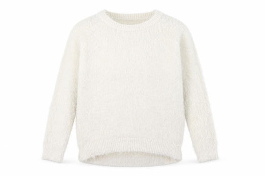 Front view of New Look women’s ivory jumper, size UK 8