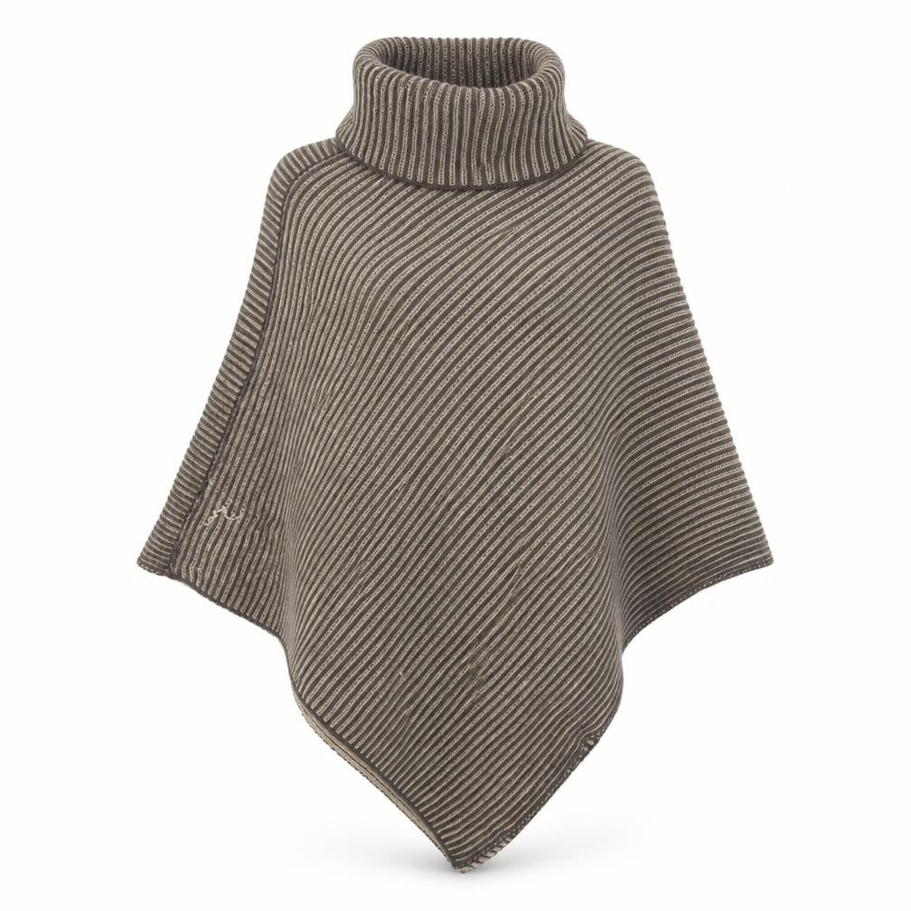 Front view of Preworn women’s brown cape jumper one size