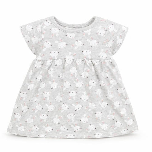 Lullaby Girls Grey Geometric  A-Line  Size 0-3 Months  - rabbitsa