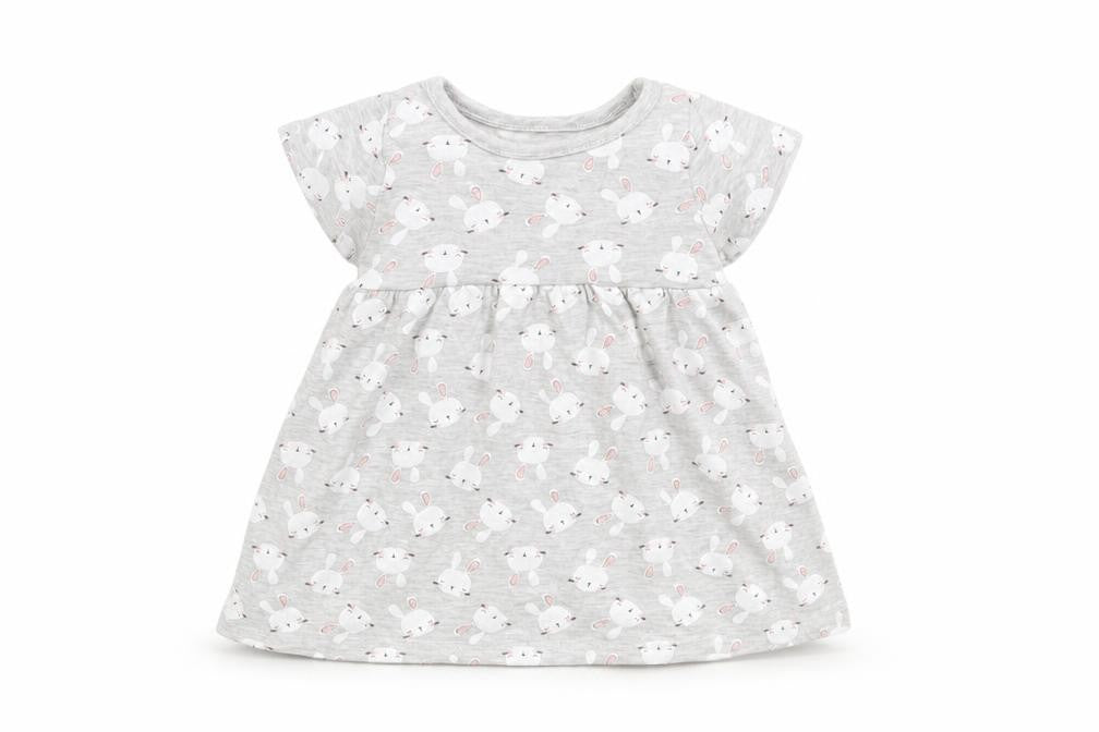 Lullaby Girls Grey Geometric  A-Line  Size 0-3 Months  - rabbitsa