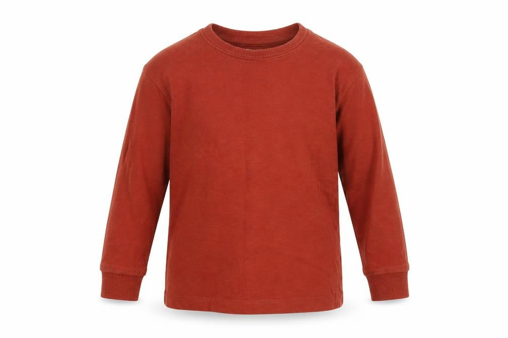 Front view of Next boys’ orange pullover sweatshirt, size 3, years