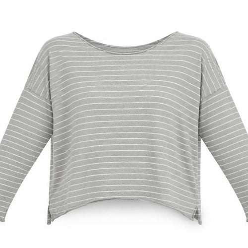 Pull&Bear Womens Grey Striped  Pullover Jumper Size L