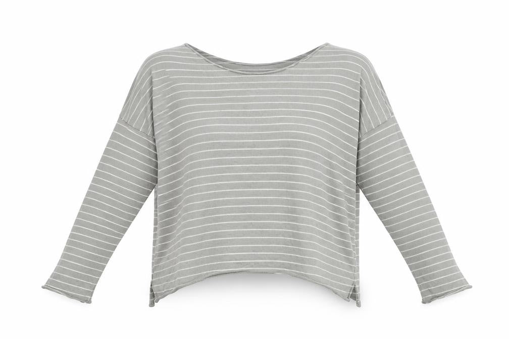 Pull&Bear Womens Grey Striped  Pullover Jumper Size L