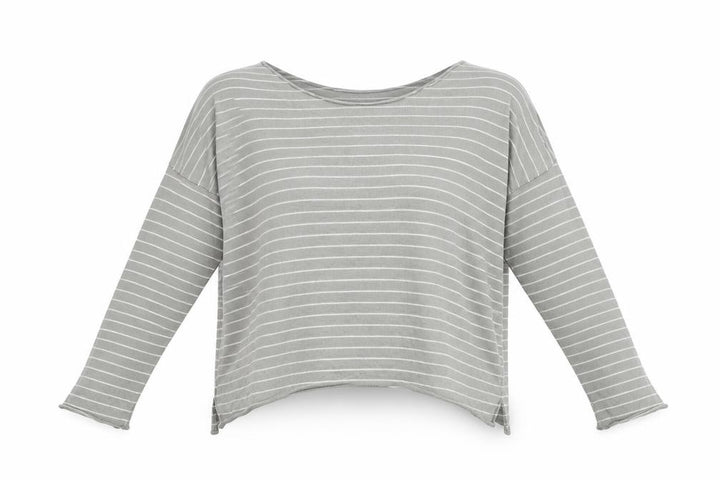 Pull&Bear Womens Grey Striped Pullover Jumper Size L