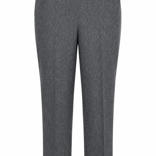 M&S Womens Grey Herringbone  Dress Pants Trousers Size 16 L30 in - Elastic Waist Band