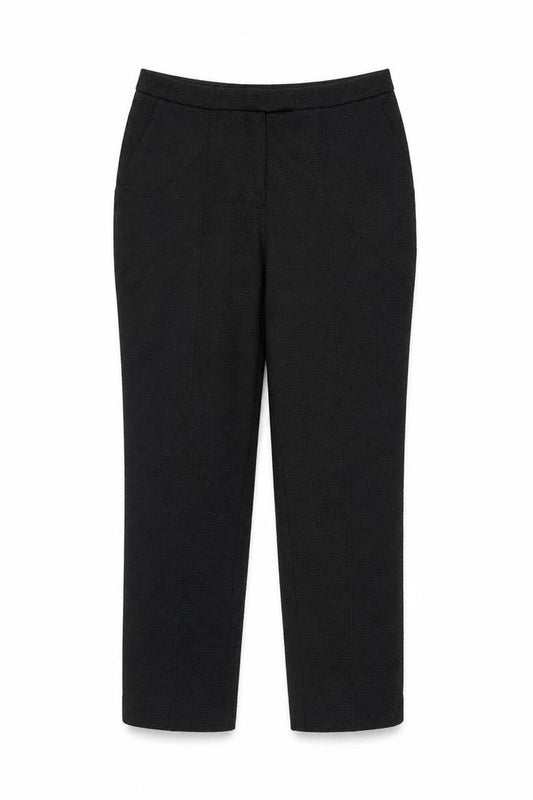 Front view of Atmosphere women’s black trousers, size UK 10, 23-inch leg