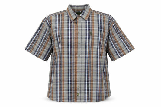 Front view of Jeep women’s multicoloured check basic button-up, size L
