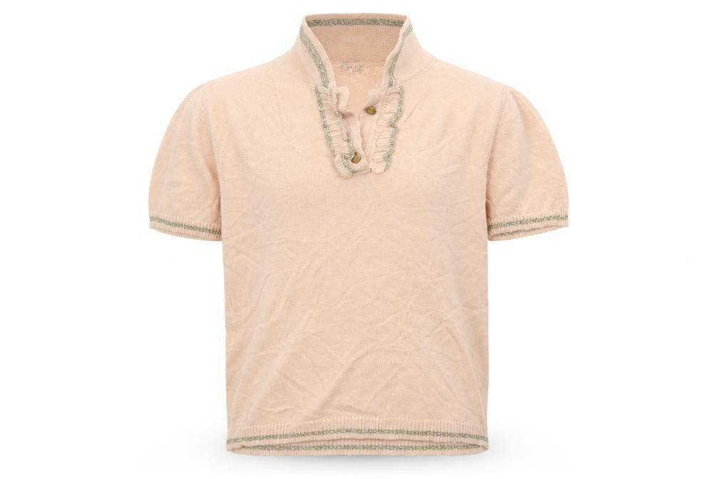 Front view of River Island girls’ pink jumper, size 4-5, years