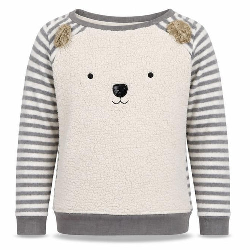M&S Womens Grey Striped  Pullover Jumper Size 6  - Bear