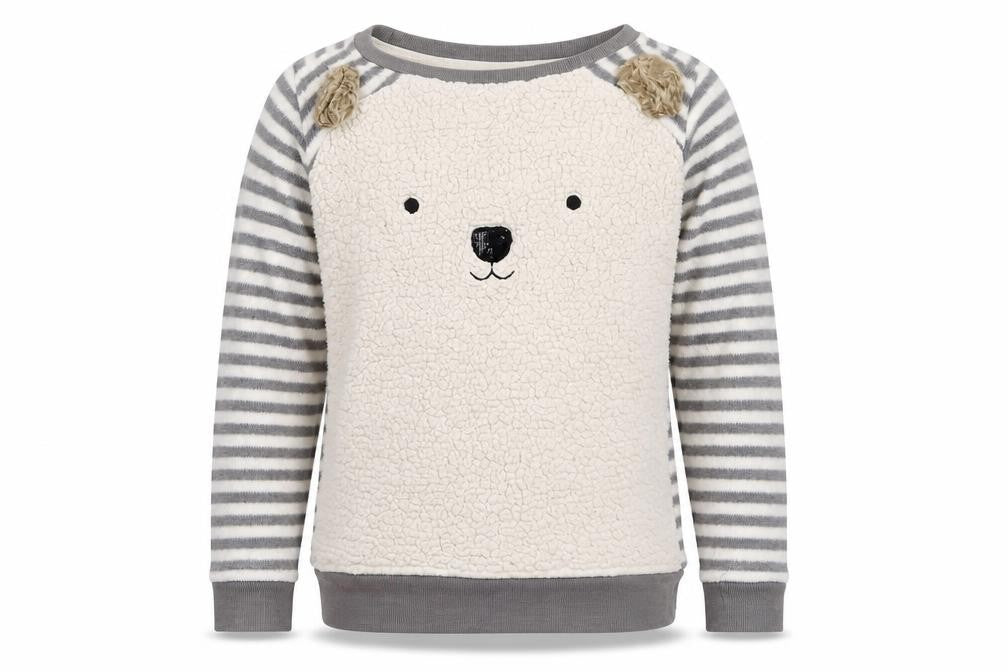 M&S Womens Grey Striped  Pullover Jumper Size 6  - Bear
