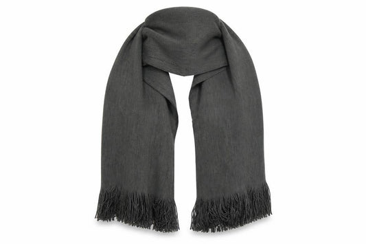 Front view of Preworn women’s grey shawl/wrap