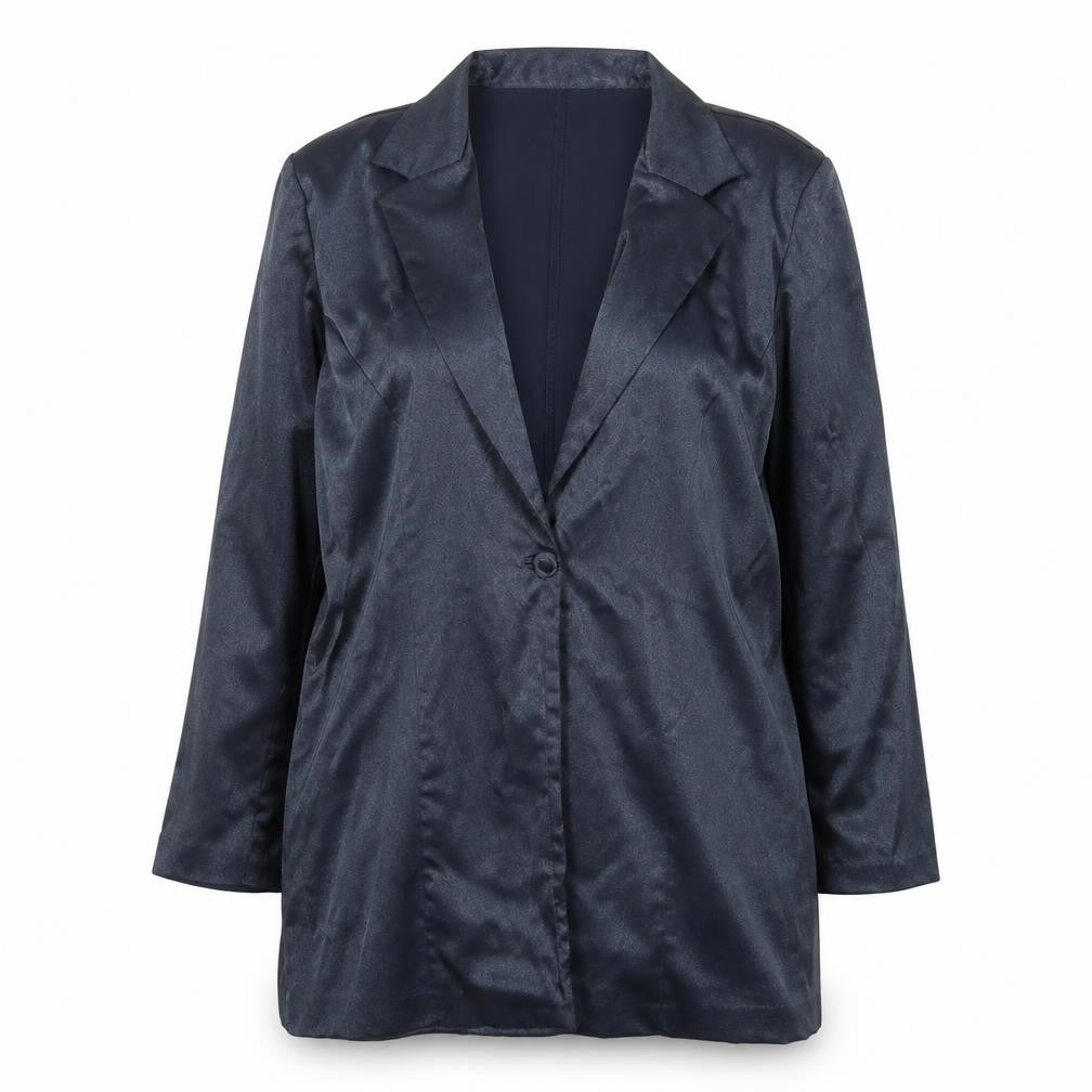 Front view of CMD women’s blue jacket, size UK 16