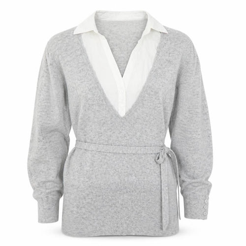 Monsoon Womens Grey  Knit Pullover Jumper Size 10