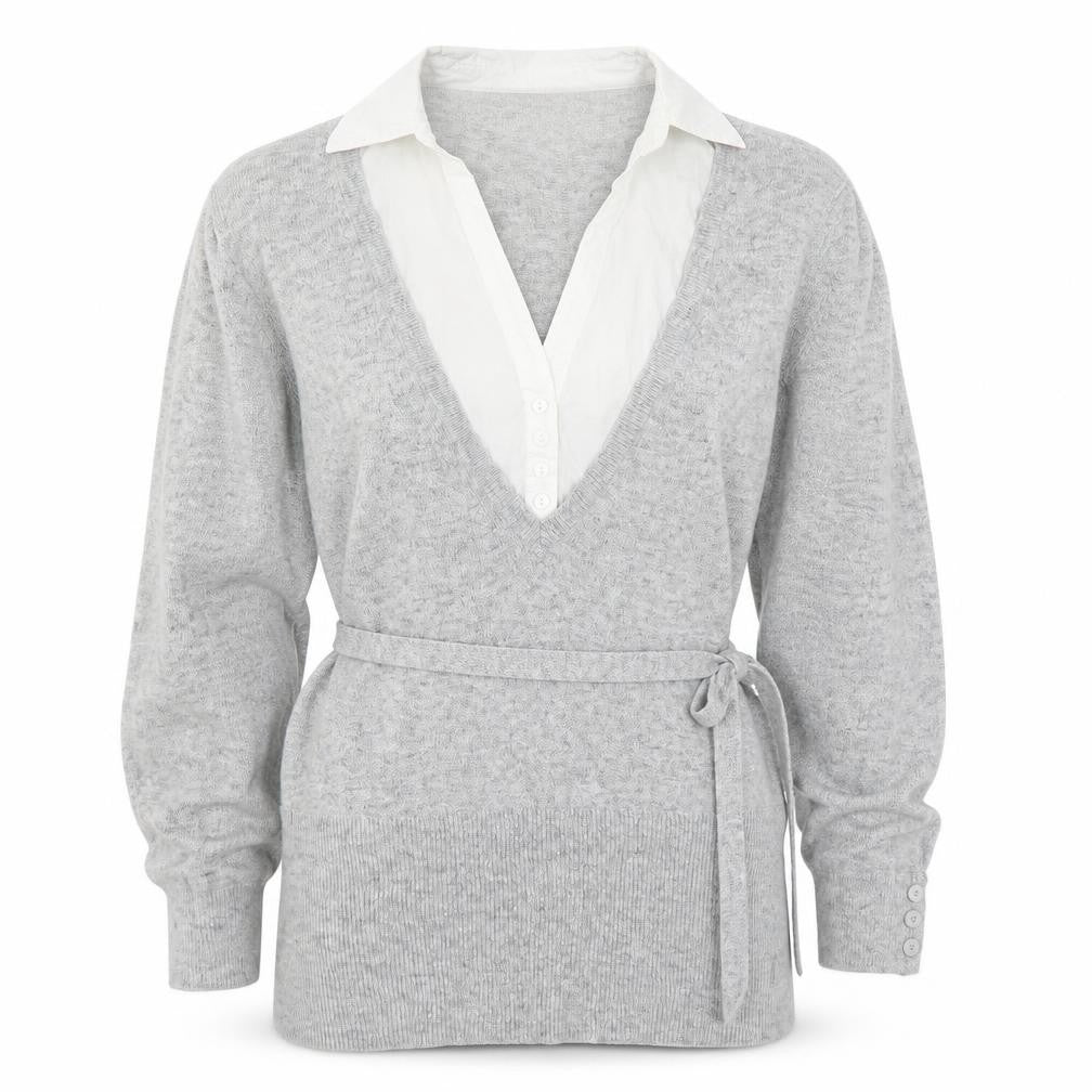 Monsoon Womens Grey  Knit Pullover Jumper Size 10