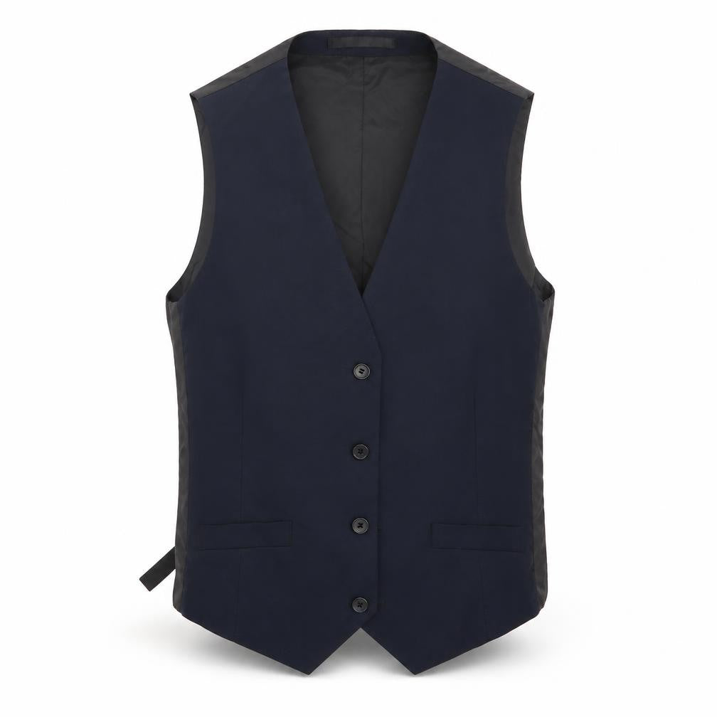 Front view of 165 women’s blue 3-in-1 jacket waistcoat, size UK 36