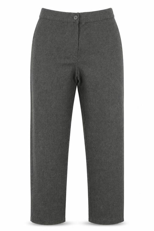 Front view of Debenhams girls’ grey dress pants trousers, size 9, years