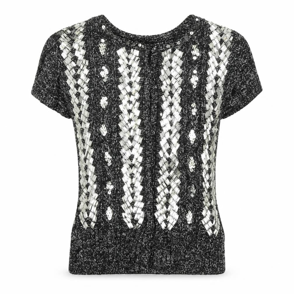 Front view of Topshop women’s grey knit cardigan jumper, size UK 10